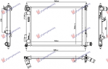 HLADNJAK MOTORA 1.2/1.4 BENZIN (480x375x16) (KOYO)