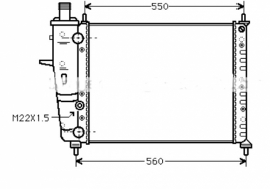 HLADNJAK MOTORA 1.2/1.4/1.6 (-AC) SA POSUDOM (48x41.5) (NRF)