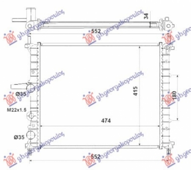 HLADNJAK MOTORA 1.2/1.4/1.6 BENZIN (+AC) (475x415) (BEZ POSUDE) (NRF)