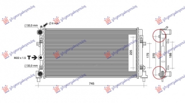 HLADNJAK MOTORA 1.2/1.6 12/16V - 1.2/1.6 TDi (65x34) (VALEO)