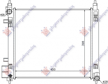 HLADNJAK MOTORA 1.2i 12V 75PS (HR12DE) (40x43) (VALEO)