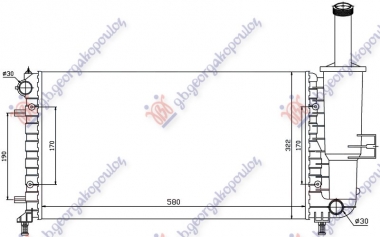 HLADNJAK MOTORA 1.2i 8/16V (+/-AC) (58x31.7) (NRF)