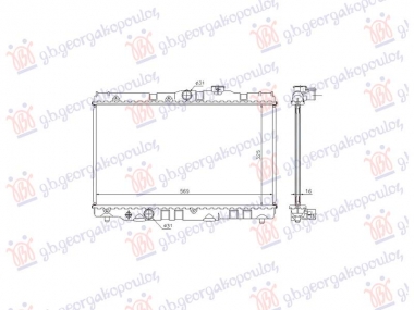 HLADNJAK MOTORA 1.3/1.6 BENZIN (570x325) (NRF)