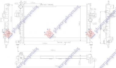 HLADNJAK MOTORA 1.3CDTi 1.7DTi DIZEL (60x35) (MARELLI)