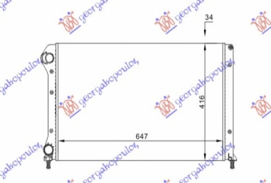 HLADNJAK MOTORA 1.4 8V 1.6 16V 1.9D (+AC) (65x40) (MARELLI)