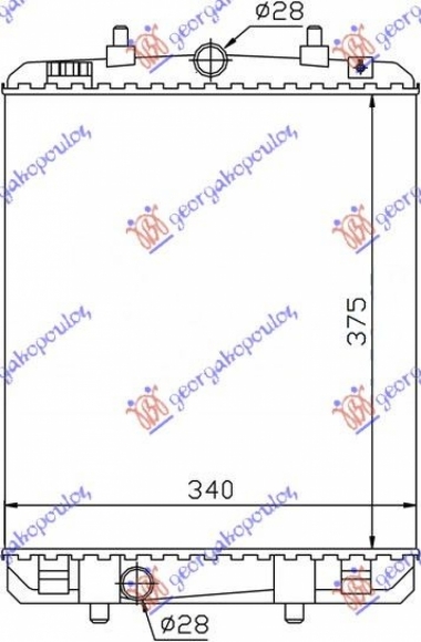 HLADNJAK MOTORA 1.4 HDi (374x326x16) (VALEO)