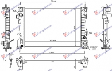 HLADNJAK MOTORA 1.4 TURBO (120) (61x40.5x2.6) (MARELLI)