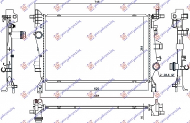 HLADNJAK MOTORA 1.4 TURBO BENZIN / 1.3/1.6 MJTD DIZEL (MAN/AUTO) 2WD/4WD (620x388x16) (NRF)