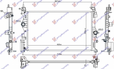 HLADNJAK MOTORA 1.4 TURBO BENZIN (MAN) (620x369x16) (NRF)