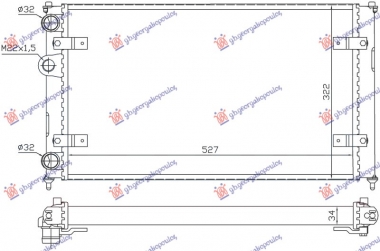 HLADNJAK MOTORA 1.4/1.6 BENZIN - 1.7/1.9 SDi (-AC) (52x32) (NRF)