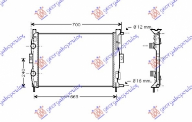 HLADNJAK MOTORA 1.4/1.6 BENZIN (+/-AC) (590x450x18) (NRF)
