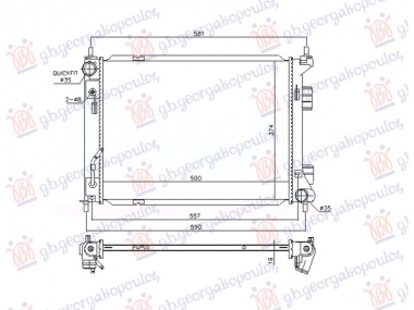 HLADNJAK MOTORA 1.4/1.6 CRDI (AUTO) (+/-AC) (500x373) (NRF)