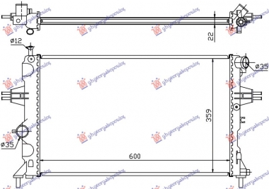HLADNJAK MOTORA 1.4/1.6/1.8 (+AC) (60x37) (MARELLI)