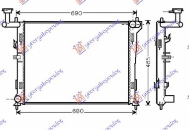 HLADNJAK MOTORA 1.4/1.6/2.0 BENZIN (MAN) (600x440x16) (NRF)