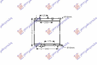 HLADNJAK MOTORA 1.4/1.6cc (38x40) (NRF)