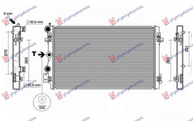 HLADNJAK MOTORA 1.4T Si/GTi/RS/CUPRA - 1.6/2.0 Tdi (650x410) (VALEO)