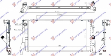 HLADNJAK MOTORA 1.5 (216i/218i) BENZIN (MAN/AUTO) (680x336x22) (KOYO)