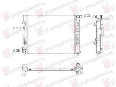 HLADNJAK MOTORA 1.5 Blue DCI Micro Hybrid DIZEL (MAN) (510x398) (NRF)