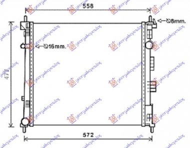 HLADNJAK MOTORA 1.5 DCi DIZEL (490x460x27) 13- (KOYO)