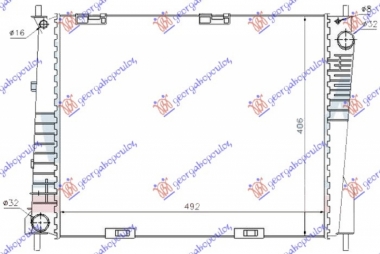 HLADNJAK MOTORA 1.5 DIZEL (+AC) (49.4x41.5x2.3) (ENGLESKA) (KOYO)