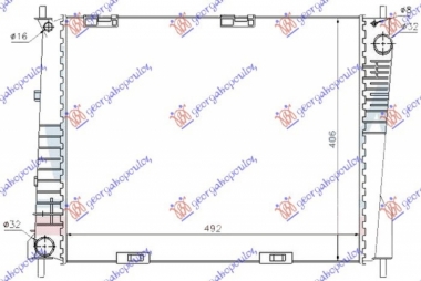 HLADNJAK MOTORA 1.5 DIZEL (+AC) (494x415x23) UK (NRF)