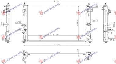 HLADNJAK MOTORA 1.5 HIBRID/BENZIN (625x376x16) (KOYO)