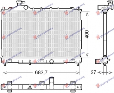 HLADNJAK MOTORA 1.5 T-Mivec BENZIN (AUTO) (400x685x26) (KOYO)