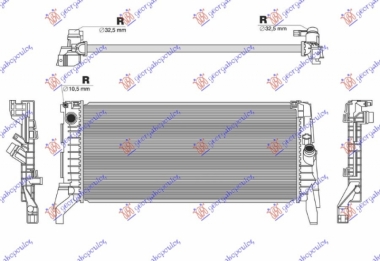 HLADNJAK MOTORA 1.5/2.0 DIZEL (MAN) (680x299) (NRF)