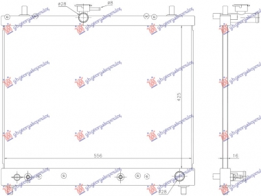 HLADNJAK MOTORA 1.5i 16V (MAN/AUTO) (42.5x55.5) (KOYO)