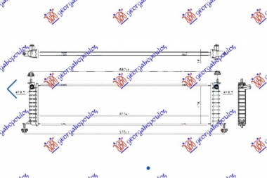 HLADNJAK MOTORA 16- (815x178x16)