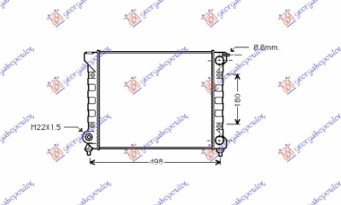 HLADNJAK MOTORA 1.6 BENZIN (430x320) (NRF)