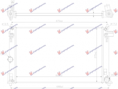 HLADNJAK MOTORA 1.6 BENZIN (600x380x16) (KOYO)