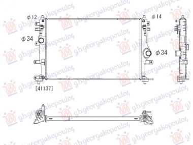 HLADNJAK MOTORA 1.6 BENZIN (GR) (625x407) (KOYO)