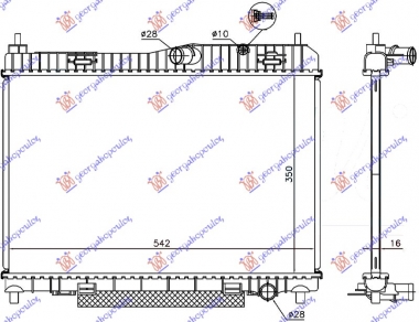HLADNJAK MOTORA 1.6 BENZIN (MAN/AUTO) (+/-AC) (563x350) (NRF)