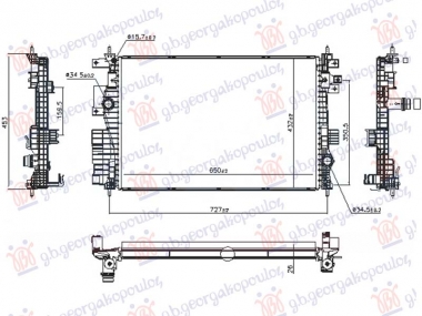 HLADNJAK MOTORA 1.6 BENZIN/HIBRID (650x432) (NISSENS)