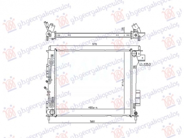 HLADNJAK MOTORA 1.6 CRDI (AUTO) (480x411x26)