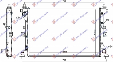 HLADNJAK MOTORA 1.6 DDiS DIZEL (MAN) (623x415x27) (NISSENS)