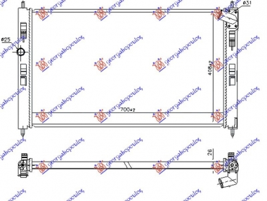HLADNJAK MOTORA 1.6 DI-D DIZEL (MAN) (700x410) (NRF)