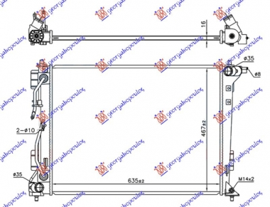 HLADNJAK MOTORA 1.6 GDi - 2.0i BENZIN (AUTO) (640x460) (CESKA) (KOYO)