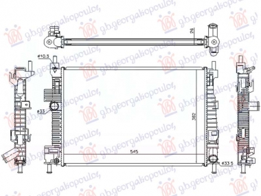 HLADNJAK MOTORA 1.6 TDCi DIZEL (MAN) (545x360x26) (NRF)