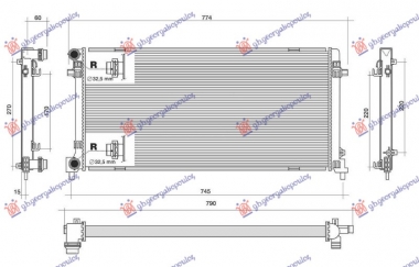 HLADNJAK MOTORA 1.6 TDi DIZEL (650x320x32) BEZ CEVI (NRF)