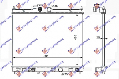 HLADNJAK MOTORA 1.6/16V (45x59x16) (KOYO)