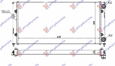 HLADNJAK MOTORA 1.6/1.8/2.0i8V/1.9TDi (630x320x32) (NRF)