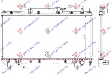 HLADNJAK MOTORA 1.6/1.8CC (+/-AC) (32.5x66) -00 (KOYO)