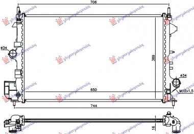 HLADNJAK MOTORA 1.6/1.8i 16V BENZIN (Z16/18XER) (65x40.5) (VALEO)