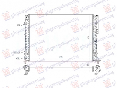 HLADNJAK MOTORA 1.6/2.0 BENZIN - 1.9 DIZEL DT (MAN/AUTO) (634x450) (NRF)