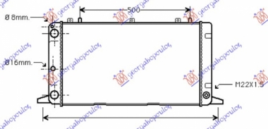 HLADNJAK MOTORA 1.6/2.0 BENZIN (620x320) (NRF)