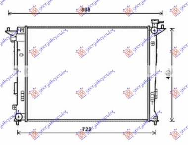 HLADNJAK MOTORA 1.6/2.0 BENZIN (MAN) (630x470x16) (CESKA) (KOYO)