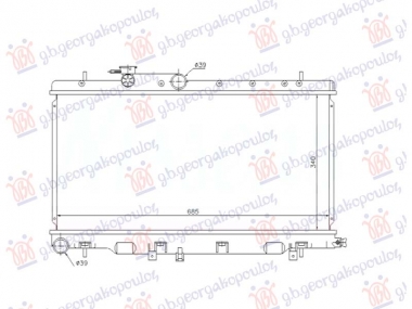 HLADNJAK MOTORA 1.6/2.0/2.5 BENZIN (340x686x16) (VALEO)