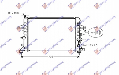 HLADNJAK MOTORA 1.6CC 16V (+/-AC) (600x370) (NRF)